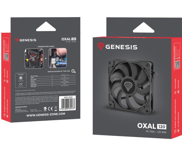 NATEC Wentylator Genesis Oxal 120 NGF-2042 - 1139533 - zdjęcie 5